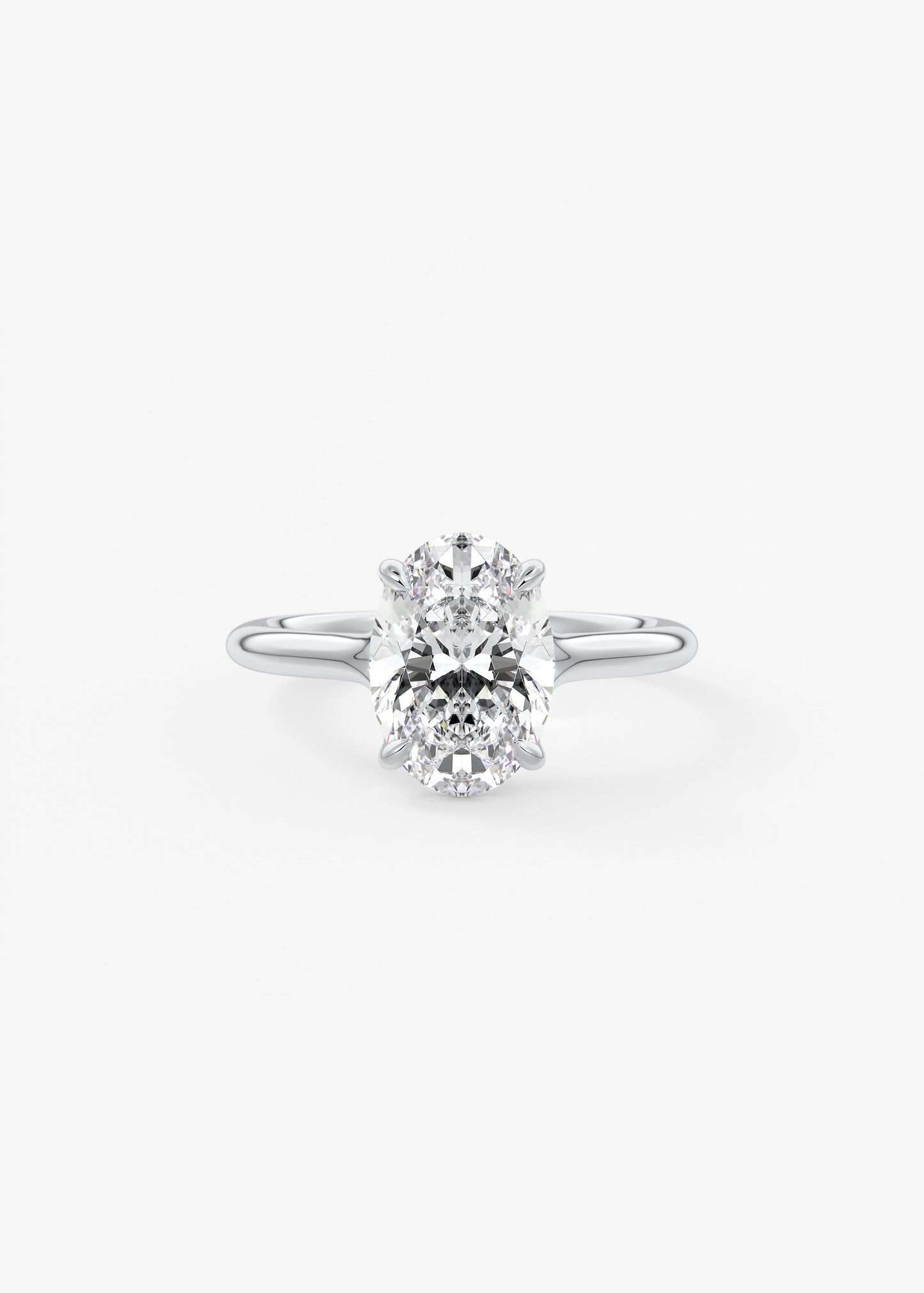 Oval Solitaire With Raised Basket Gallery Lab Grown Diamond Engagement Ring