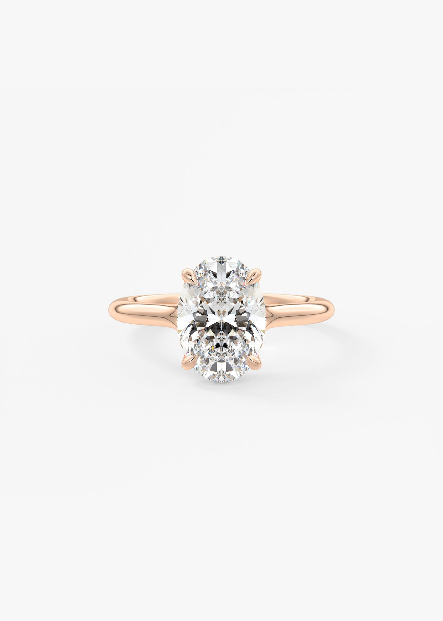 Oval Solitaire With Raised Basket Gallery Lab Grown Diamond Engagement Ring