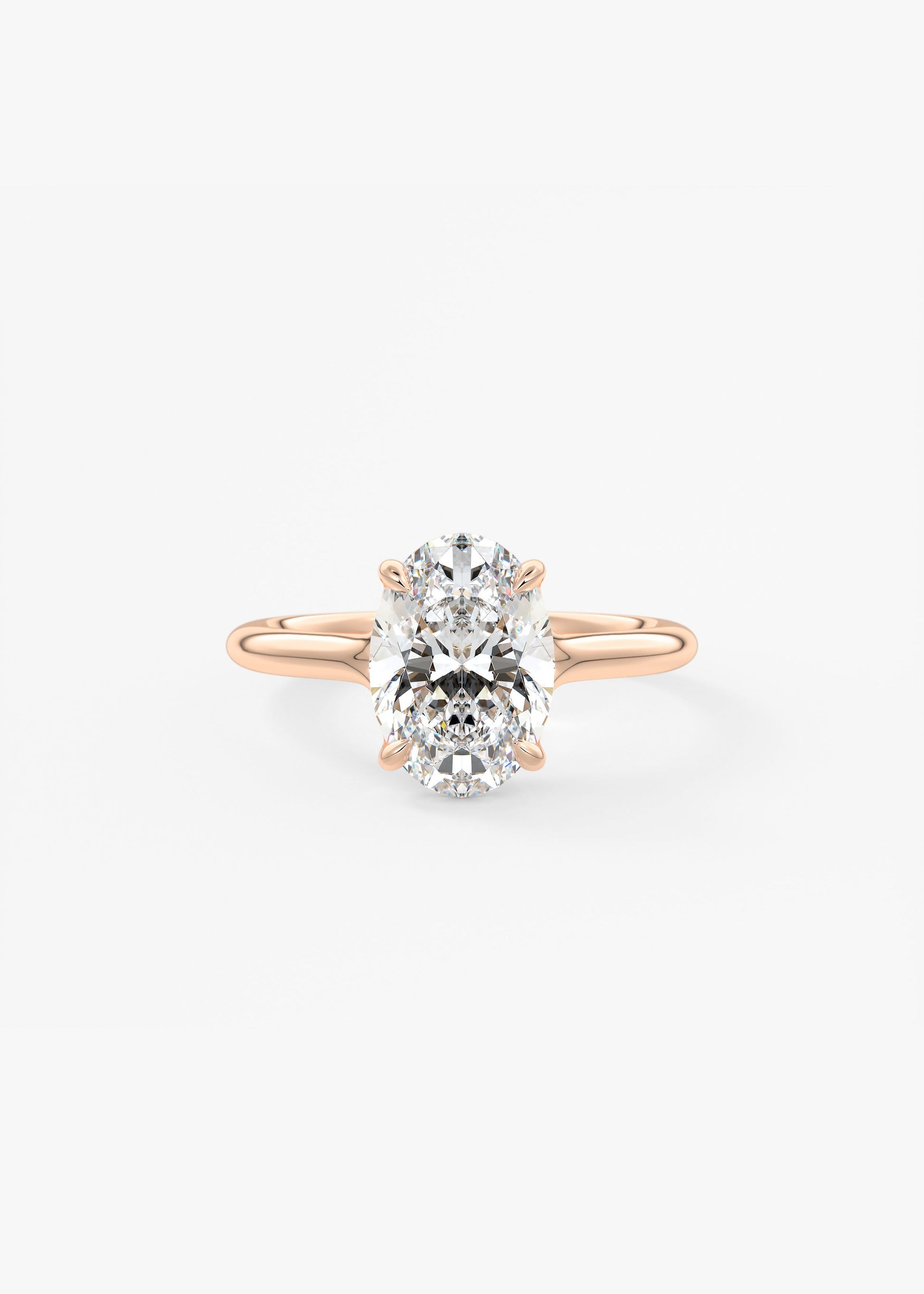 Oval Solitaire With Raised Basket Gallery Lab Grown Diamond Engagement Ring