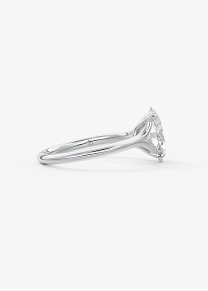 Oval Solitaire With Raised Basket Gallery Lab Grown Diamond Engagement Ring
