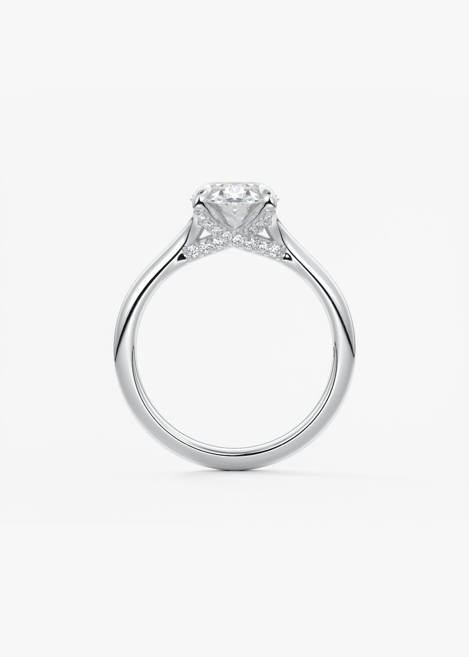 Oval Solitaire With Raised Basket Gallery Lab Grown Diamond Engagement Ring