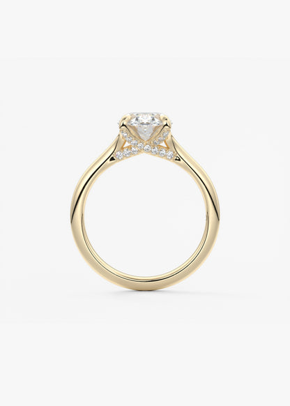 Oval Solitaire With Raised Basket Gallery Lab Grown Diamond Engagement Ring