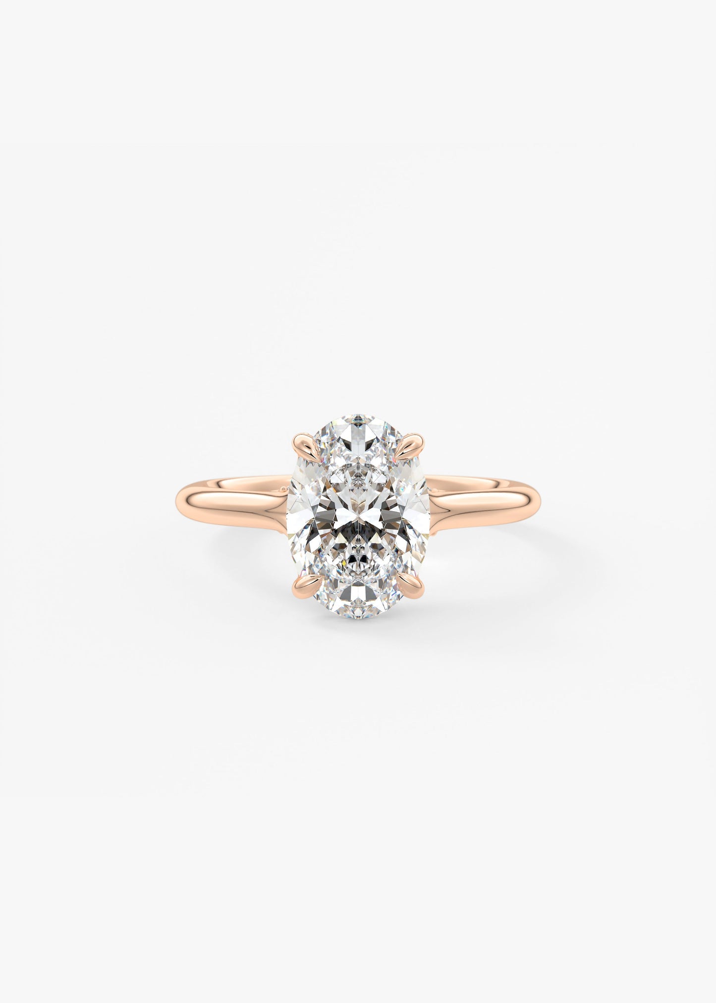 Oval Solitaire With Raised Basket Gallery Lab Grown Diamond Engagement Ring