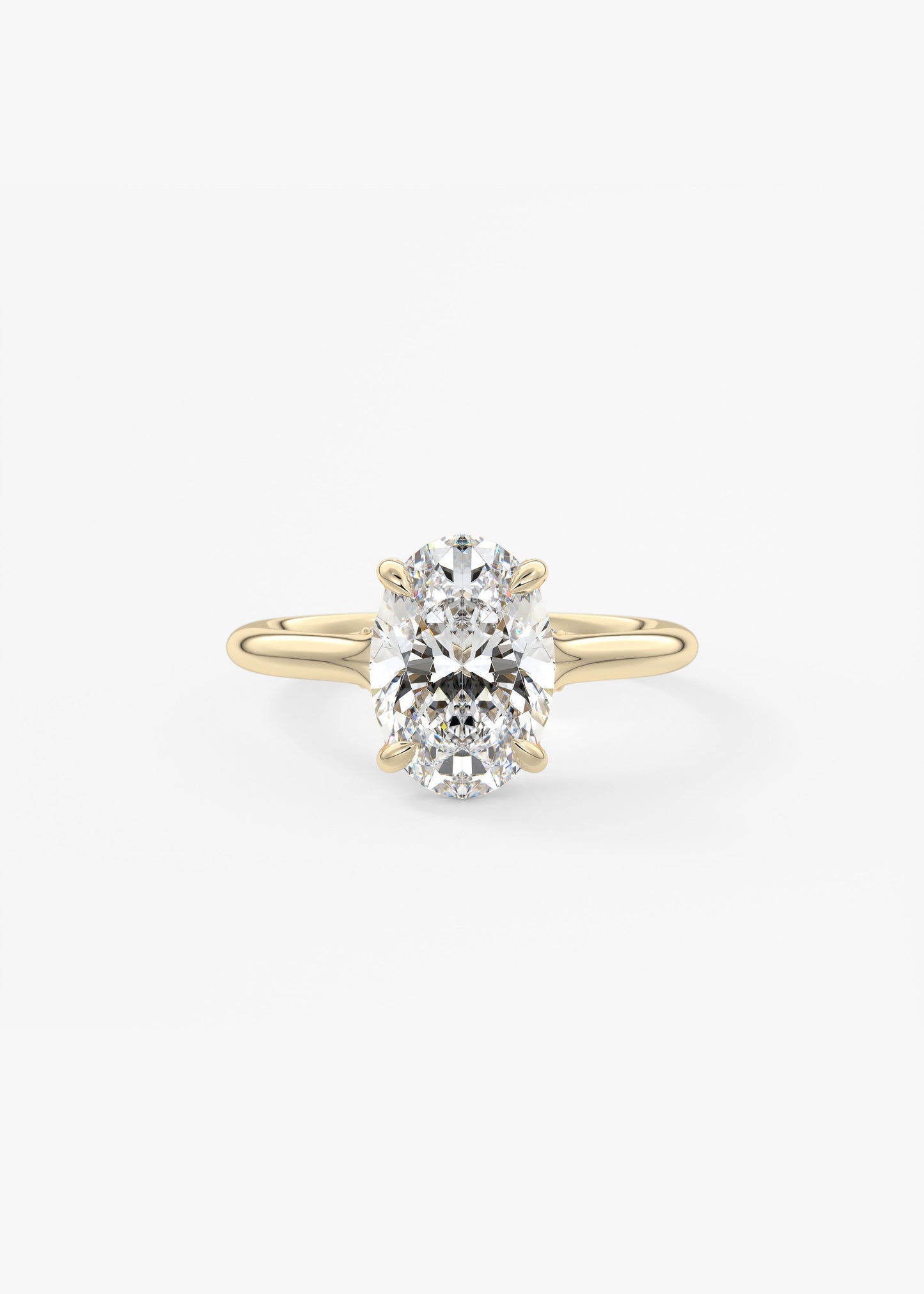 Oval Solitaire With Raised Basket Gallery Lab Grown Diamond Engagement Ring