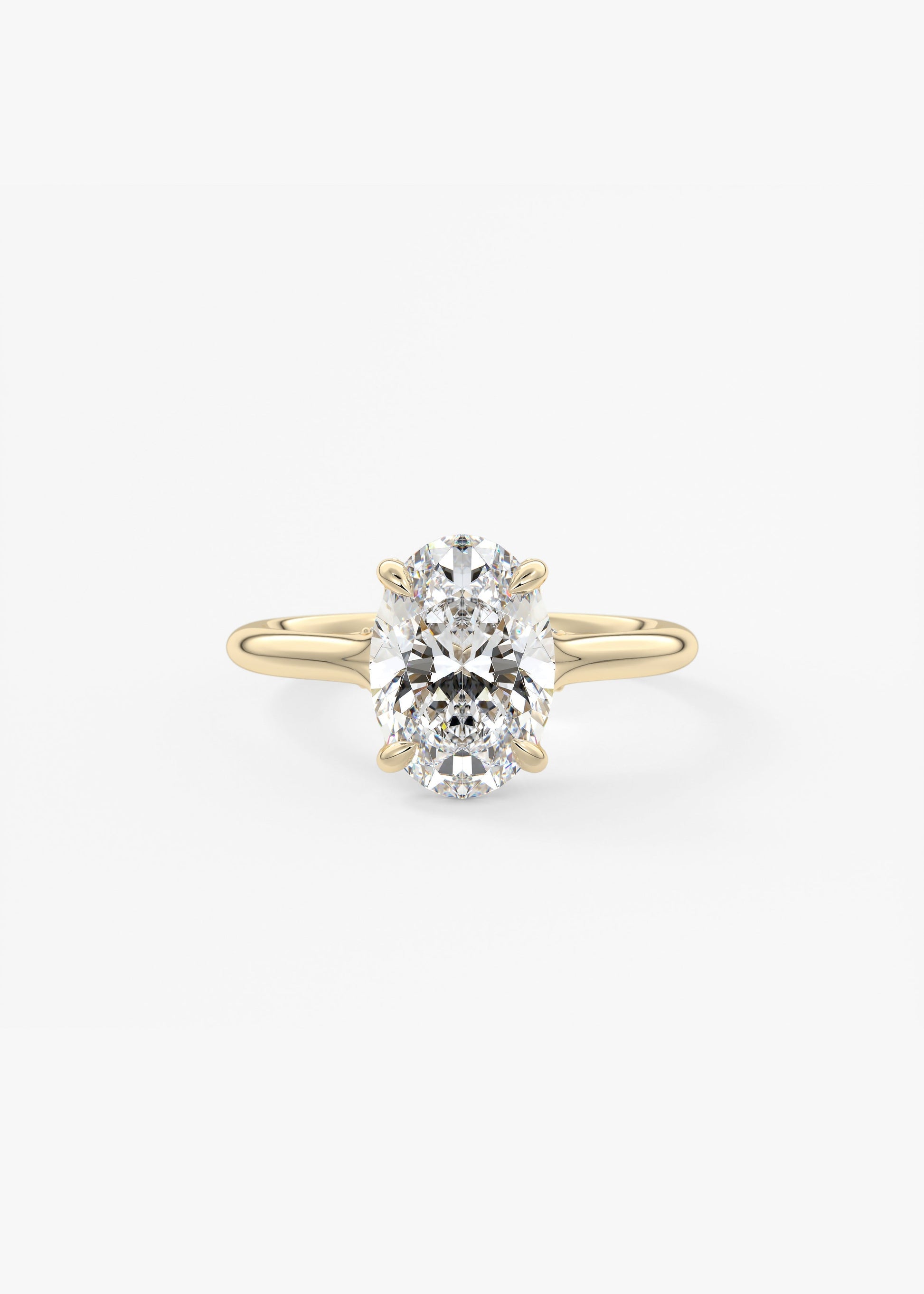 Oval Solitaire With Raised Basket Gallery Lab Grown Diamond Engagement Ring