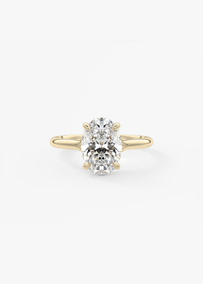 Oval Solitaire With Raised Basket Gallery Lab Grown Diamond Engagement Ring