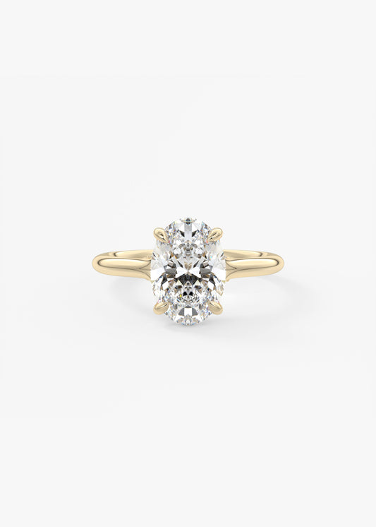 Oval Solitaire With Raised Basket Gallery Lab Grown Diamond Engagement Ring