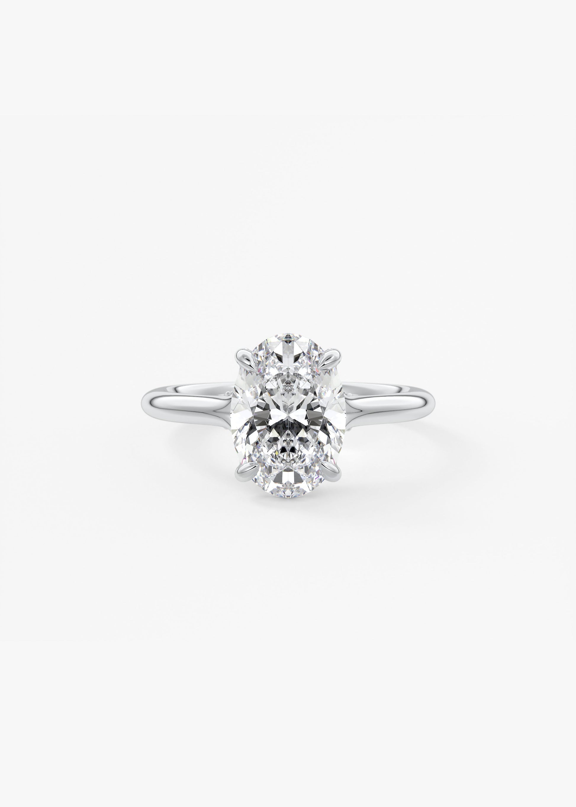 Oval Solitaire With Raised Basket Gallery Lab Grown Diamond Engagement Ring