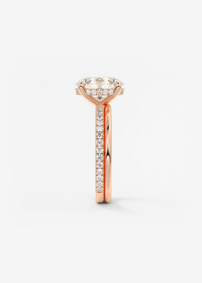 Oval Solitaire With Raised Basket Gallery Lab Grown Diamond Engagement Ring