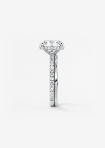Oval Solitaire With Raised Basket Gallery Lab Grown Diamond Engagement Ring