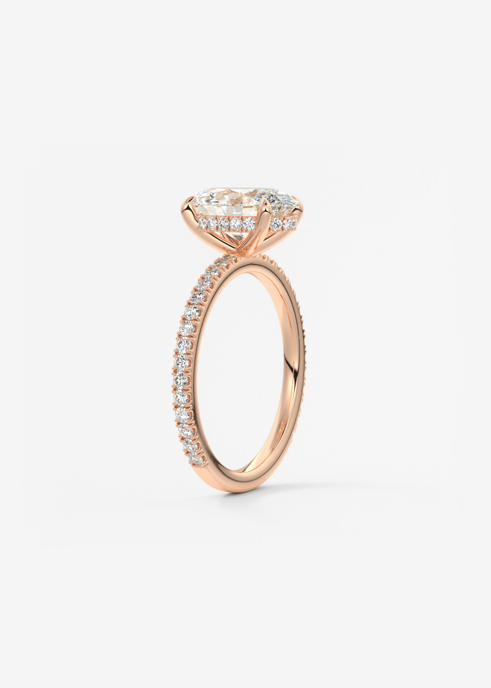 Oval Solitaire With Raised Basket Gallery Lab Grown Diamond Engagement Ring