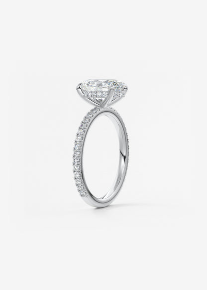 Oval Solitaire With Raised Basket Gallery Lab Grown Diamond Engagement Ring