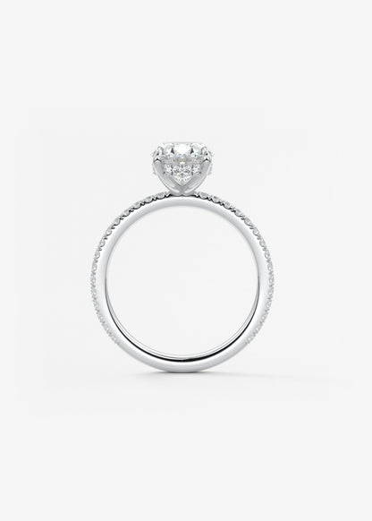 Oval Solitaire With Raised Basket Gallery Lab Grown Diamond Engagement Ring