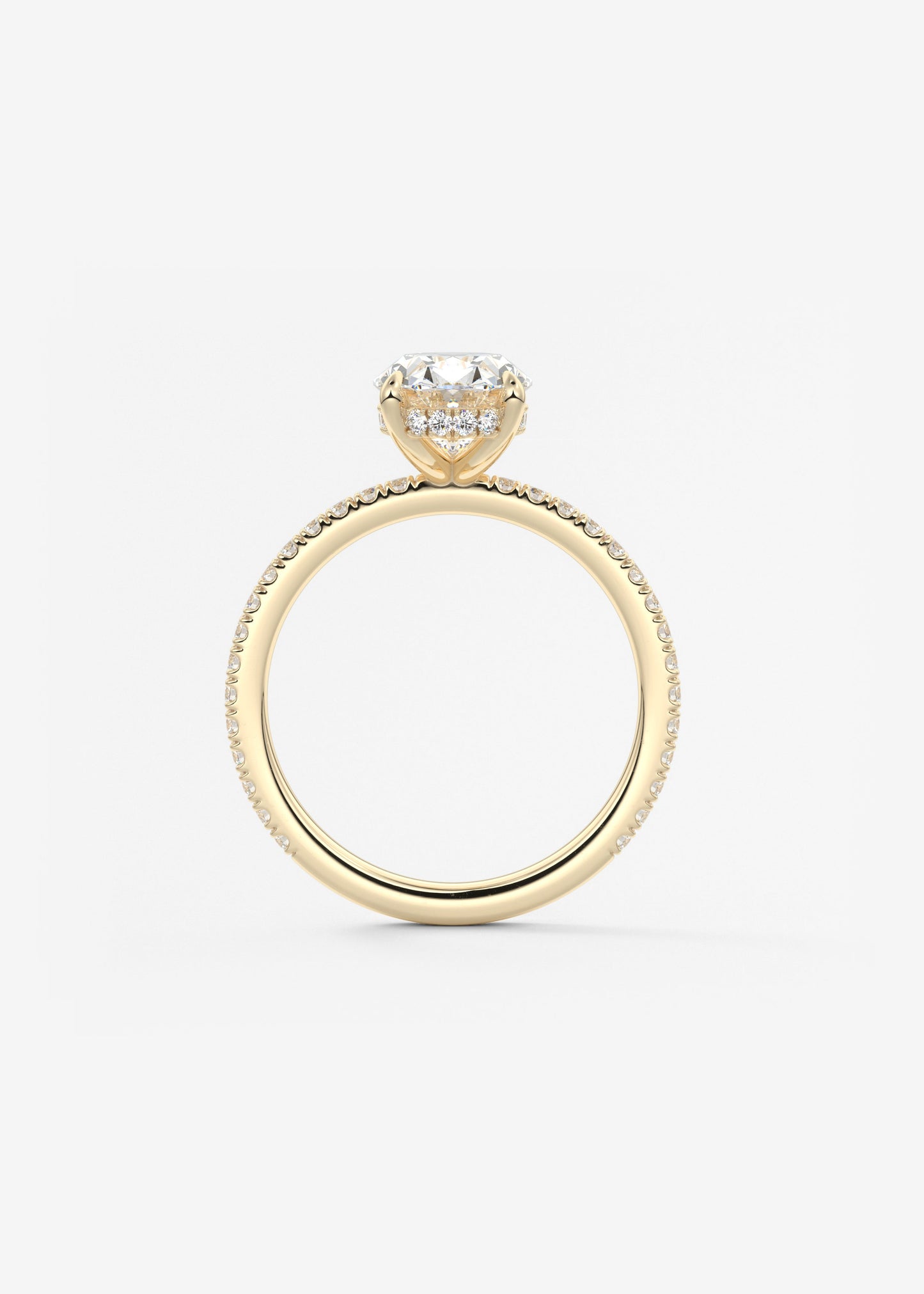Oval Solitaire With Raised Basket Gallery Lab Grown Diamond Engagement Ring