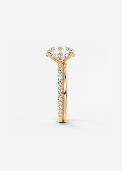 Oval Solitaire With Raised Basket Gallery Lab Grown Diamond Engagement Ring