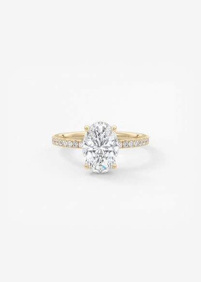 Oval Solitaire With Raised Basket Gallery Lab Grown Diamond Engagement Ring