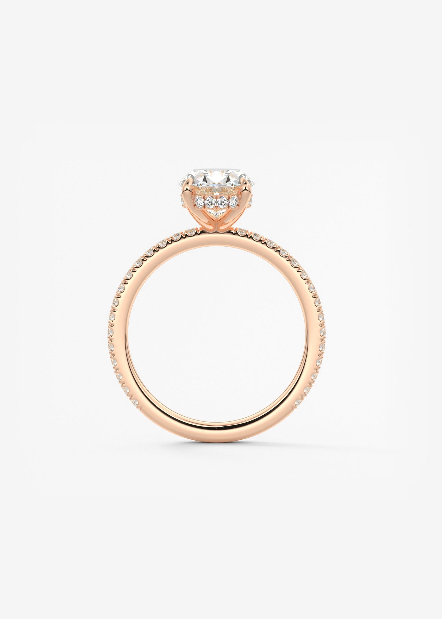 Oval Solitaire With Raised Basket Gallery Lab Grown Diamond Engagement Ring