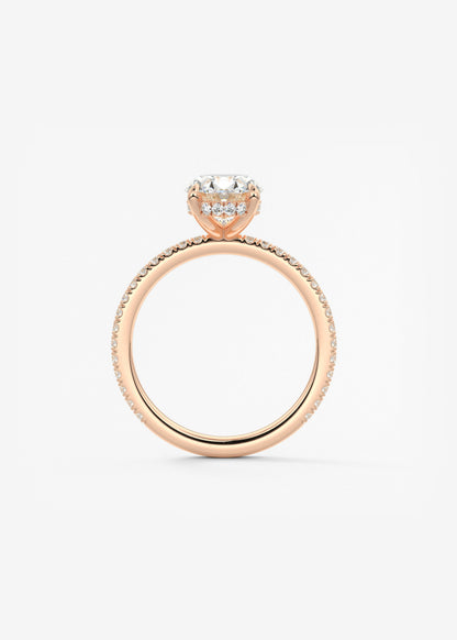 Oval Solitaire With Raised Basket Gallery Lab Grown Diamond Engagement Ring