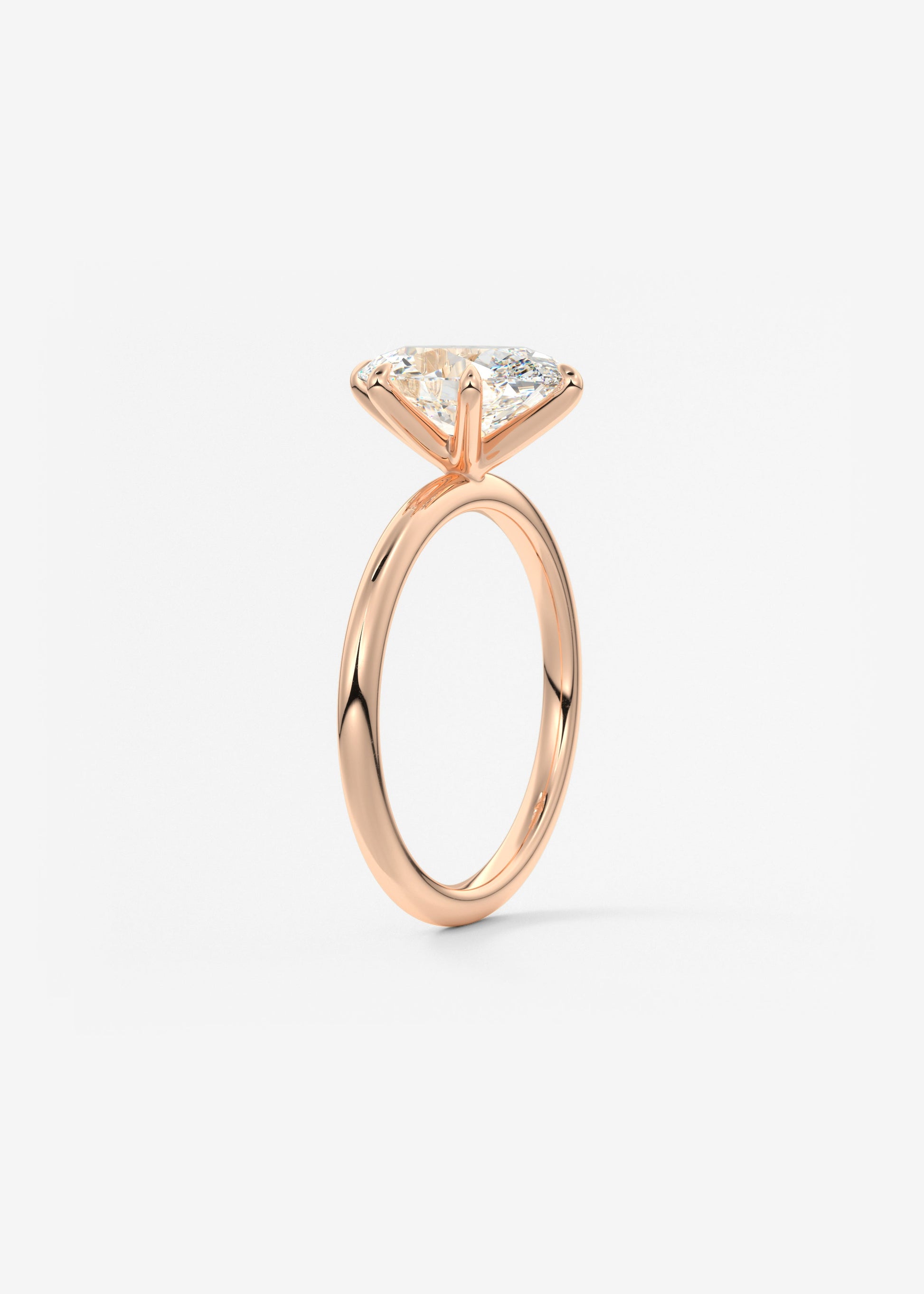 Oval Solitaire With Raised Basket Gallery Lab Grown Diamond Engagement Ring