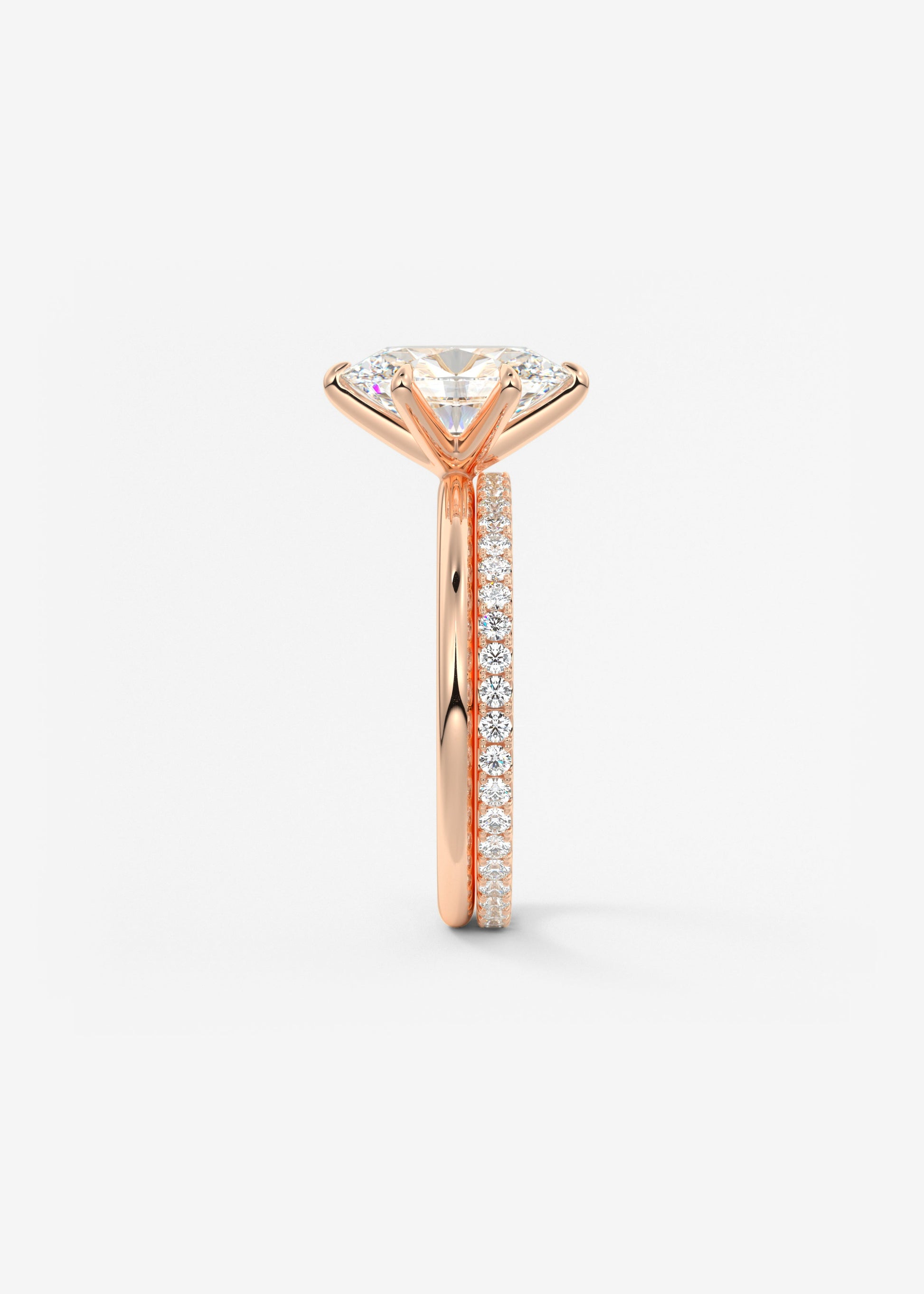 Oval Solitaire With Raised Basket Gallery Lab Grown Diamond Engagement Ring