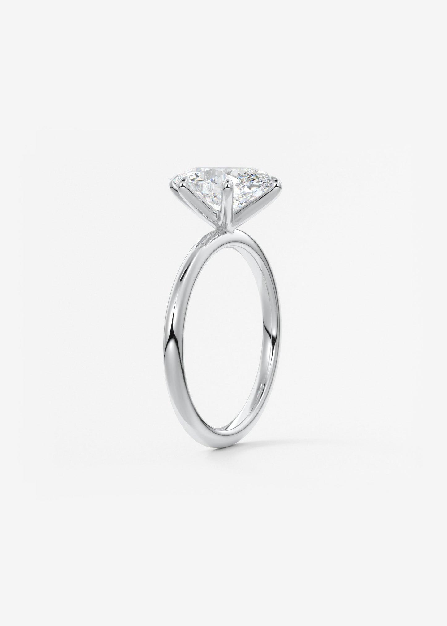 Oval Solitaire With Raised Basket Gallery Lab Grown Diamond Engagement Ring