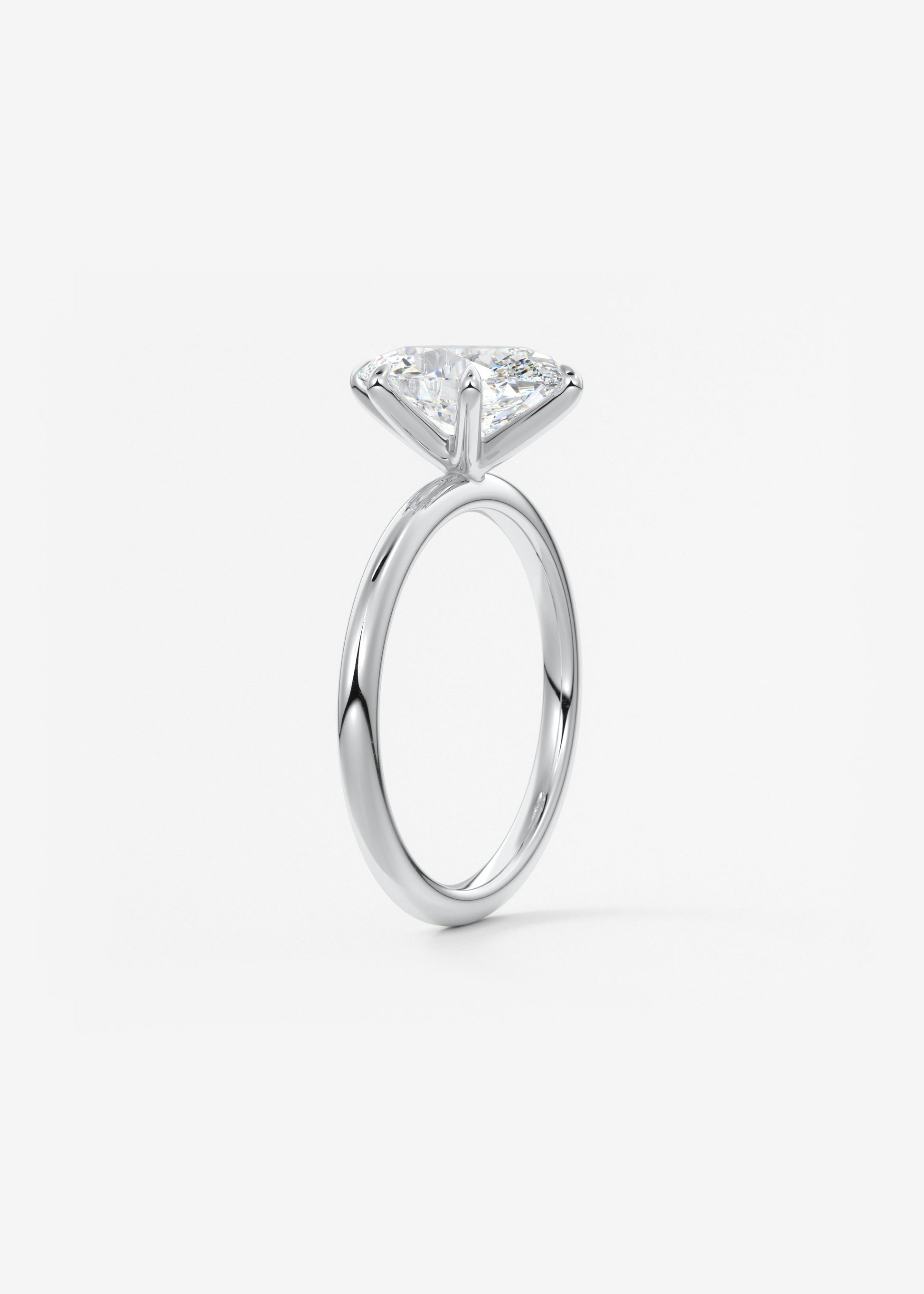 Oval Solitaire With Raised Basket Gallery Lab Grown Diamond Engagement Ring