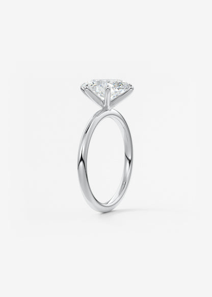 Oval Solitaire With Raised Basket Gallery Lab Grown Diamond Engagement Ring