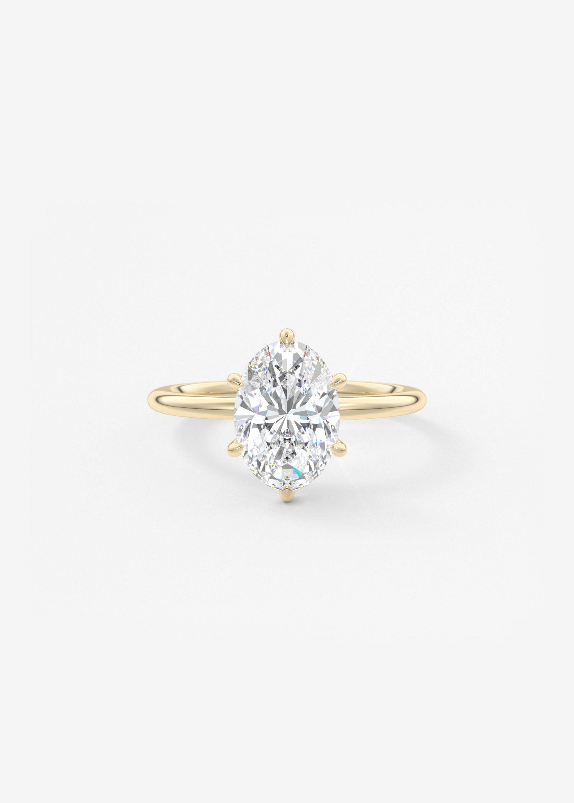 Oval Solitaire With Raised Basket Gallery Lab Grown Diamond Engagement Ring
