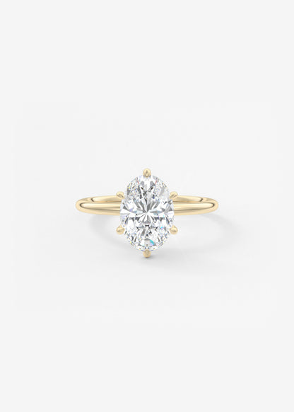 Oval Solitaire With Raised Basket Gallery Lab Grown Diamond Engagement Ring