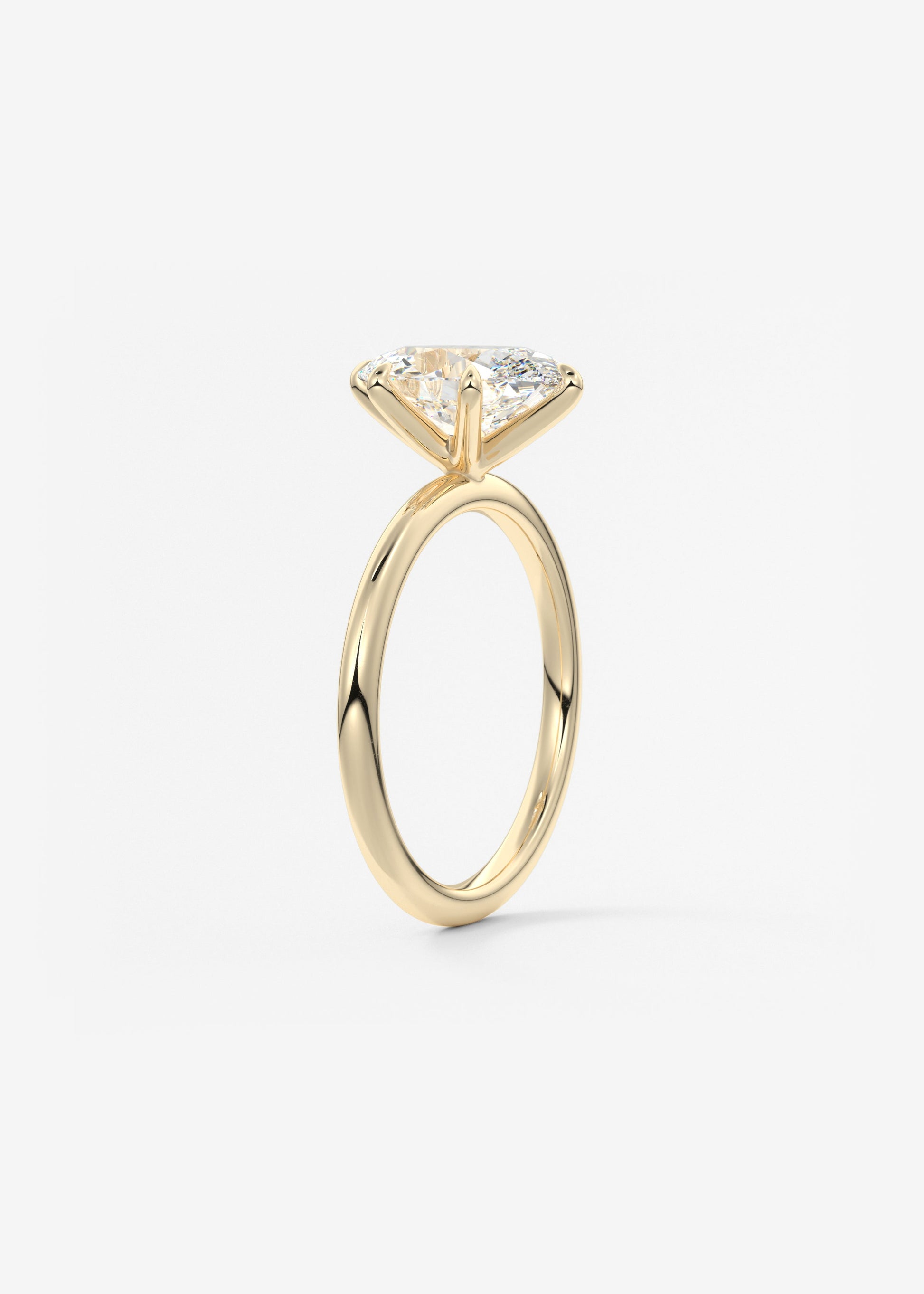 Oval Solitaire With Raised Basket Gallery Lab Grown Diamond Engagement Ring