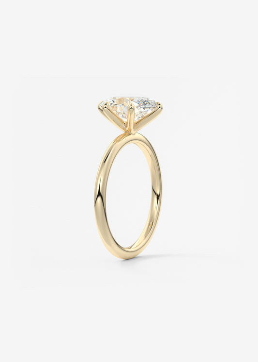 Oval Solitaire With Raised Basket Gallery Lab Grown Diamond Engagement Ring