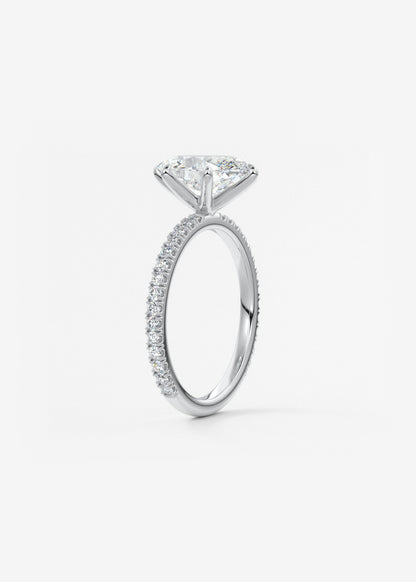 Oval Solitaire With Raised Basket Gallery Lab Grown Diamond Engagement Ring