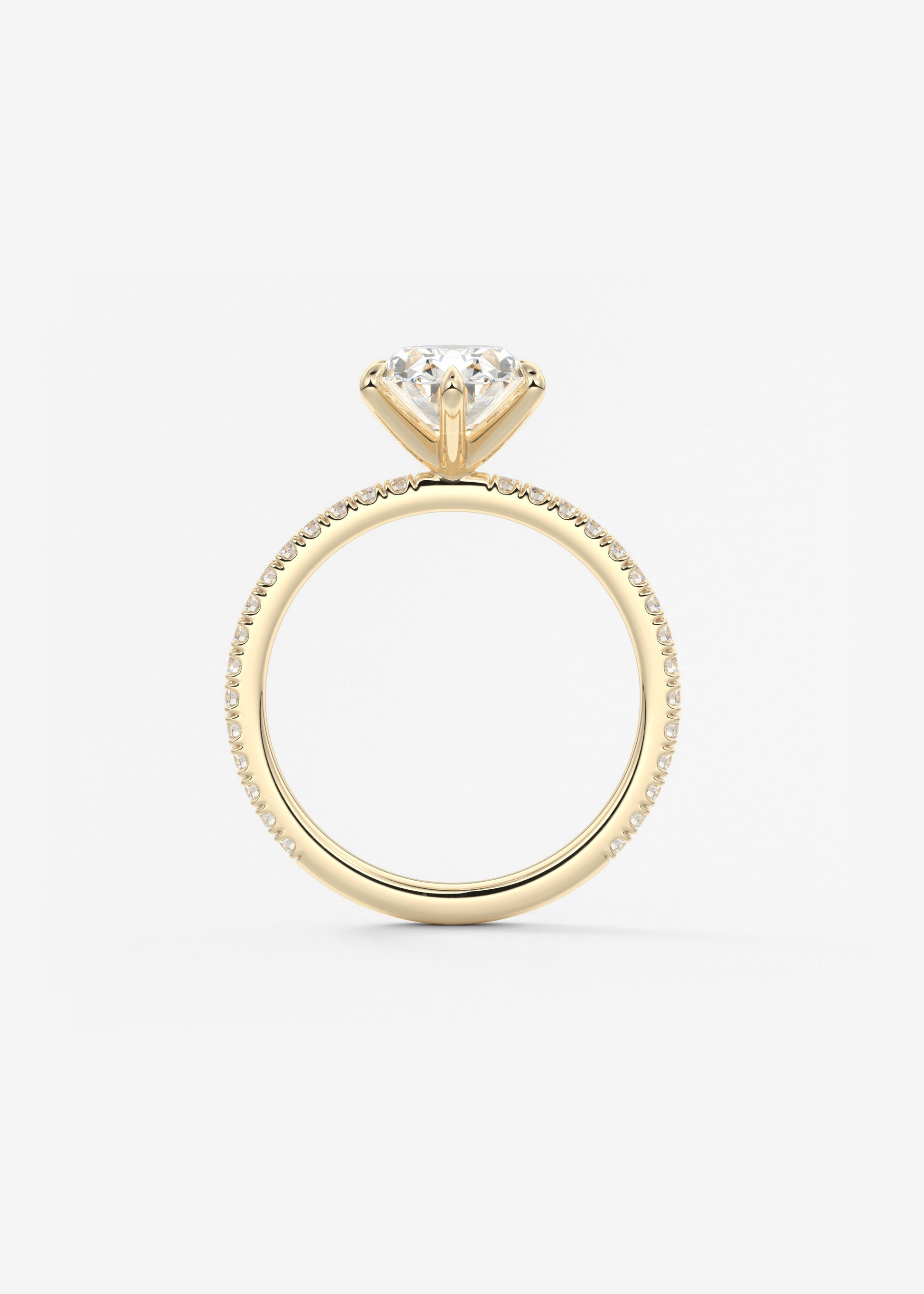 Oval Solitaire With Raised Basket Gallery Lab Grown Diamond Engagement Ring