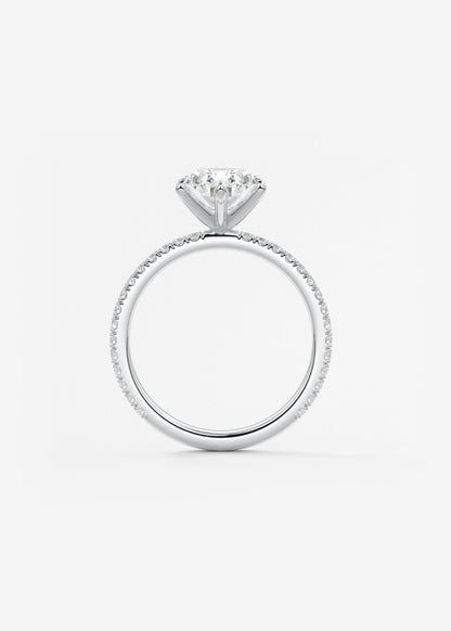 Oval Solitaire With Raised Basket Gallery Lab Grown Diamond Engagement Ring