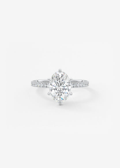Oval Solitaire With Raised Basket Gallery Lab Grown Diamond Engagement Ring