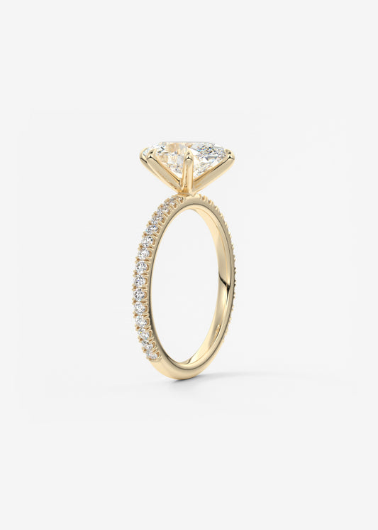Oval Solitaire With Raised Basket Gallery Lab Grown Diamond Engagement Ring
