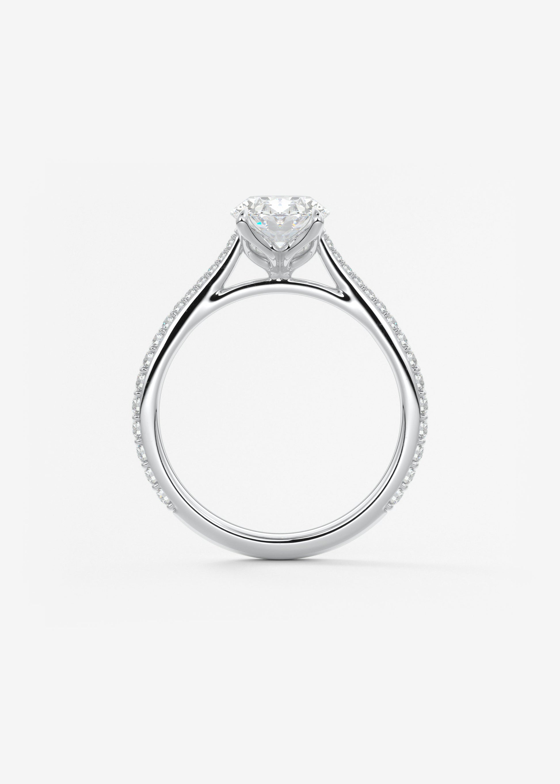 Oval Solitaire With Raised Basket Gallery Lab Grown Diamond Engagement Ring