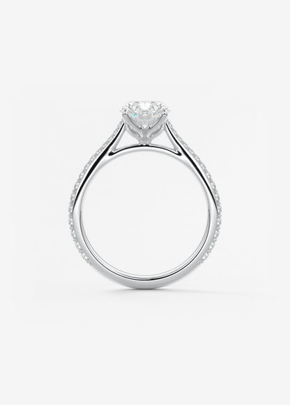 Oval Solitaire With Raised Basket Gallery Lab Grown Diamond Engagement Ring