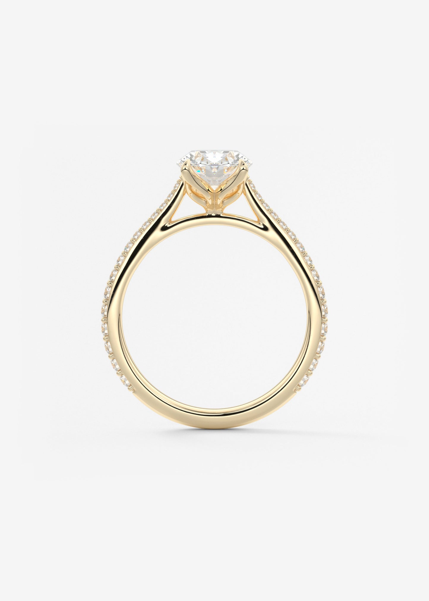 Oval Solitaire With Raised Basket Gallery Lab Grown Diamond Engagement Ring