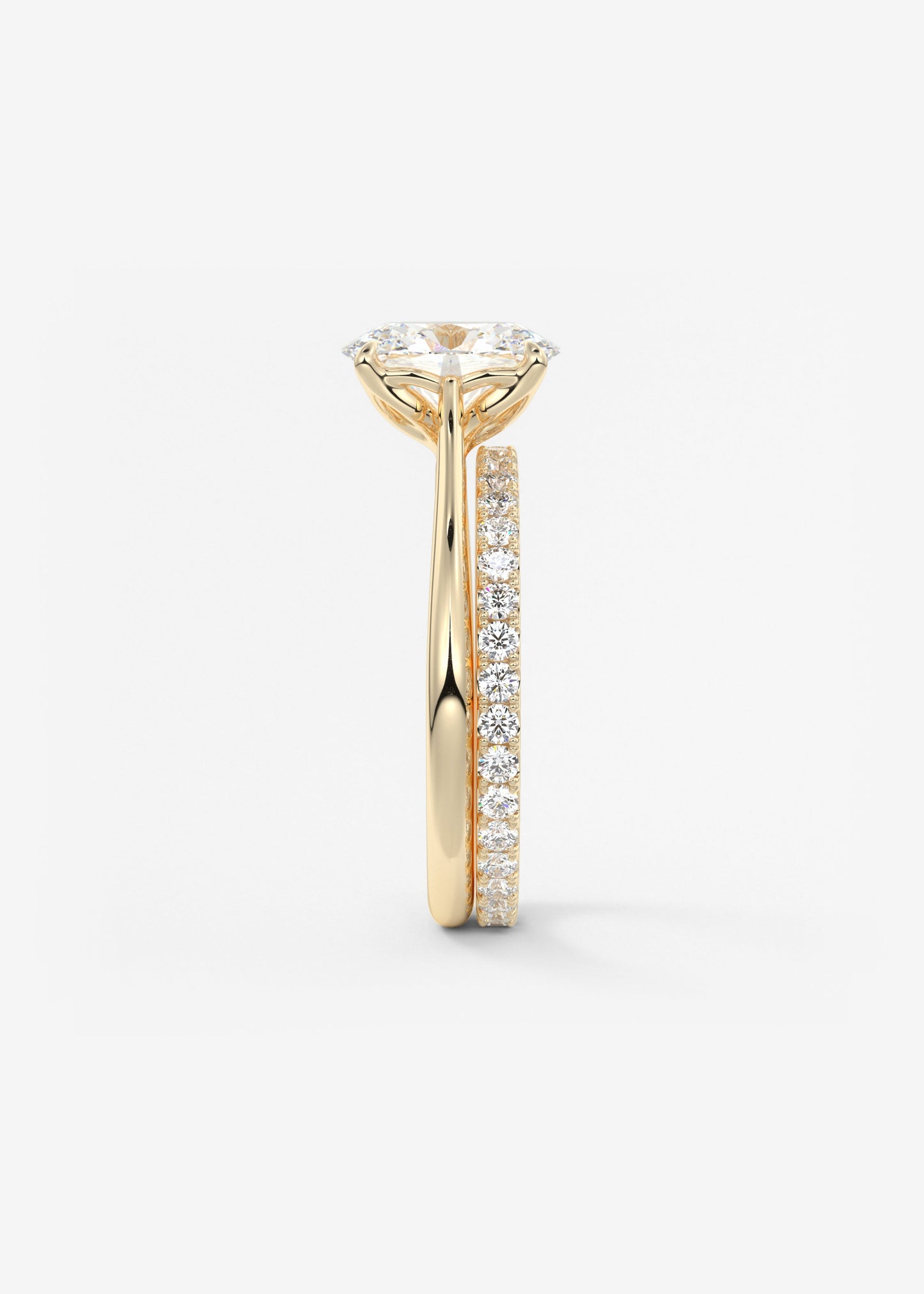 Oval Solitaire With Raised Basket Gallery Lab Grown Diamond Engagement Ring