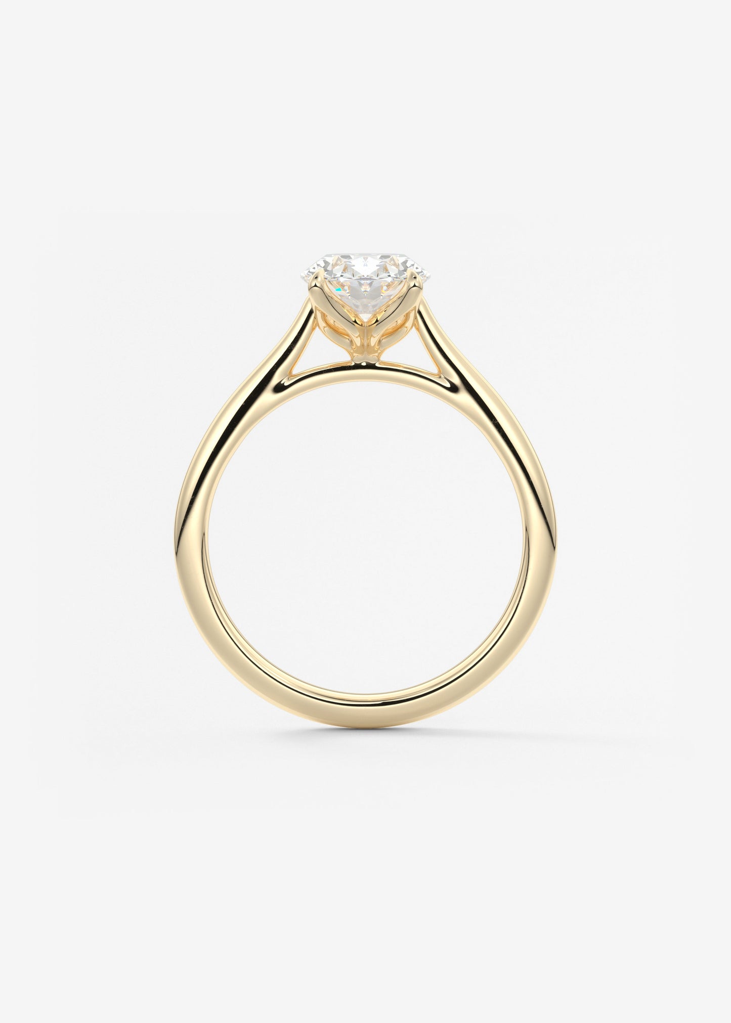 Oval Solitaire With Raised Basket Gallery Lab Grown Diamond Engagement Ring