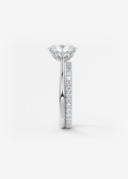 Oval Solitaire With Raised Basket Gallery Lab Grown Diamond Engagement Ring