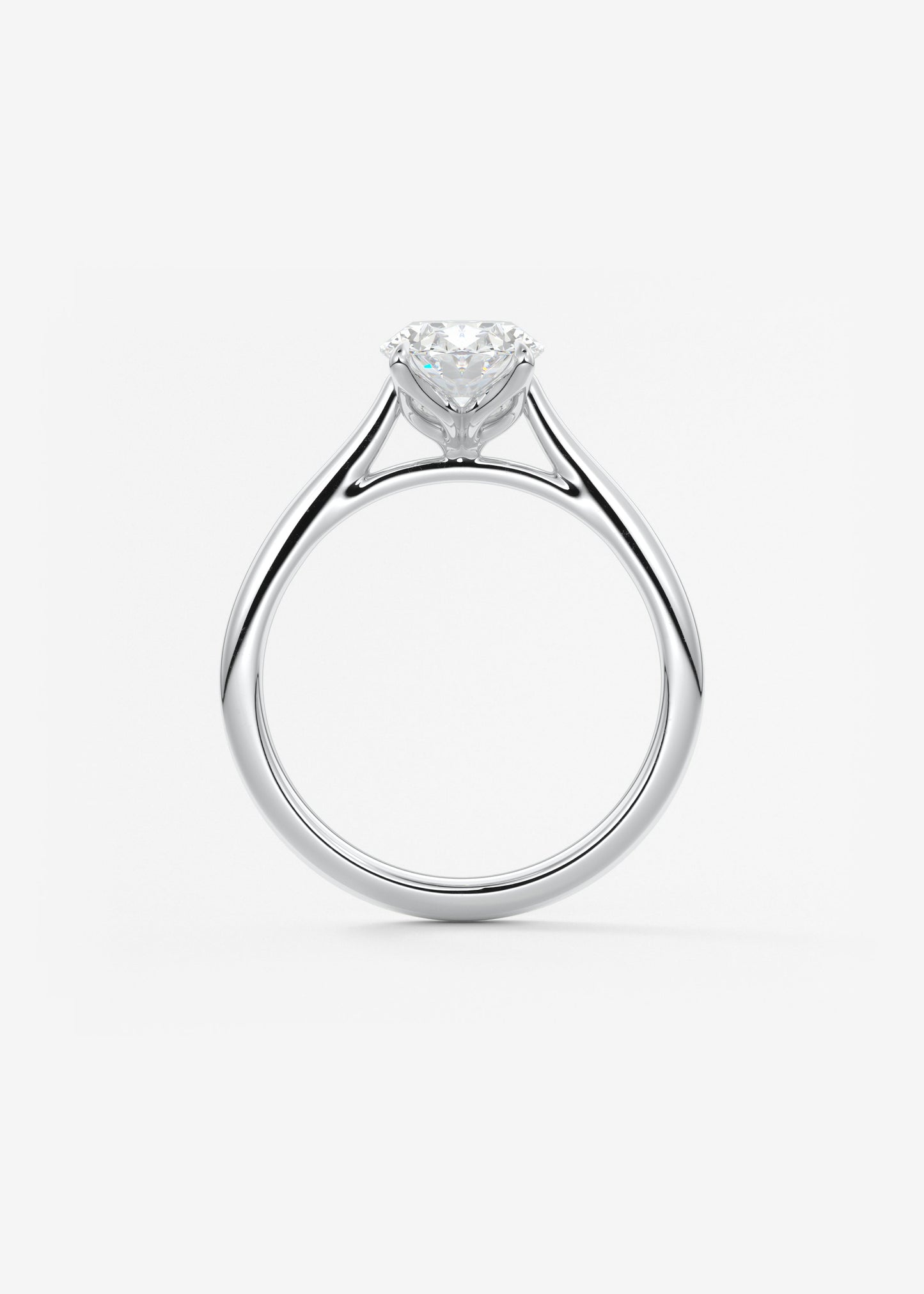 Oval Solitaire With Raised Basket Gallery Lab Grown Diamond Engagement Ring