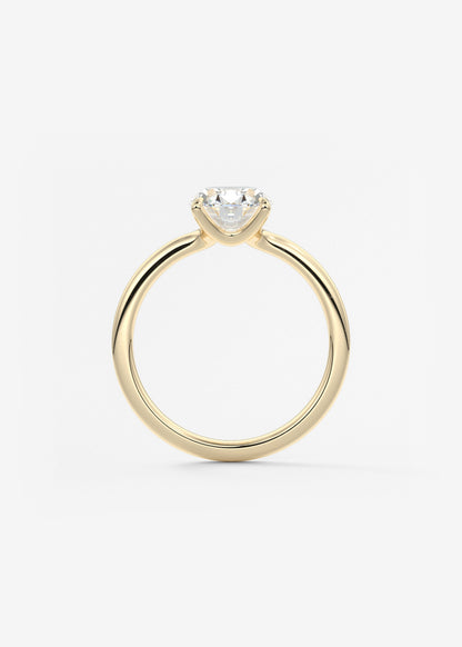 Oval Solitaire With Raised Basket Gallery Lab Grown Diamond Engagement Ring