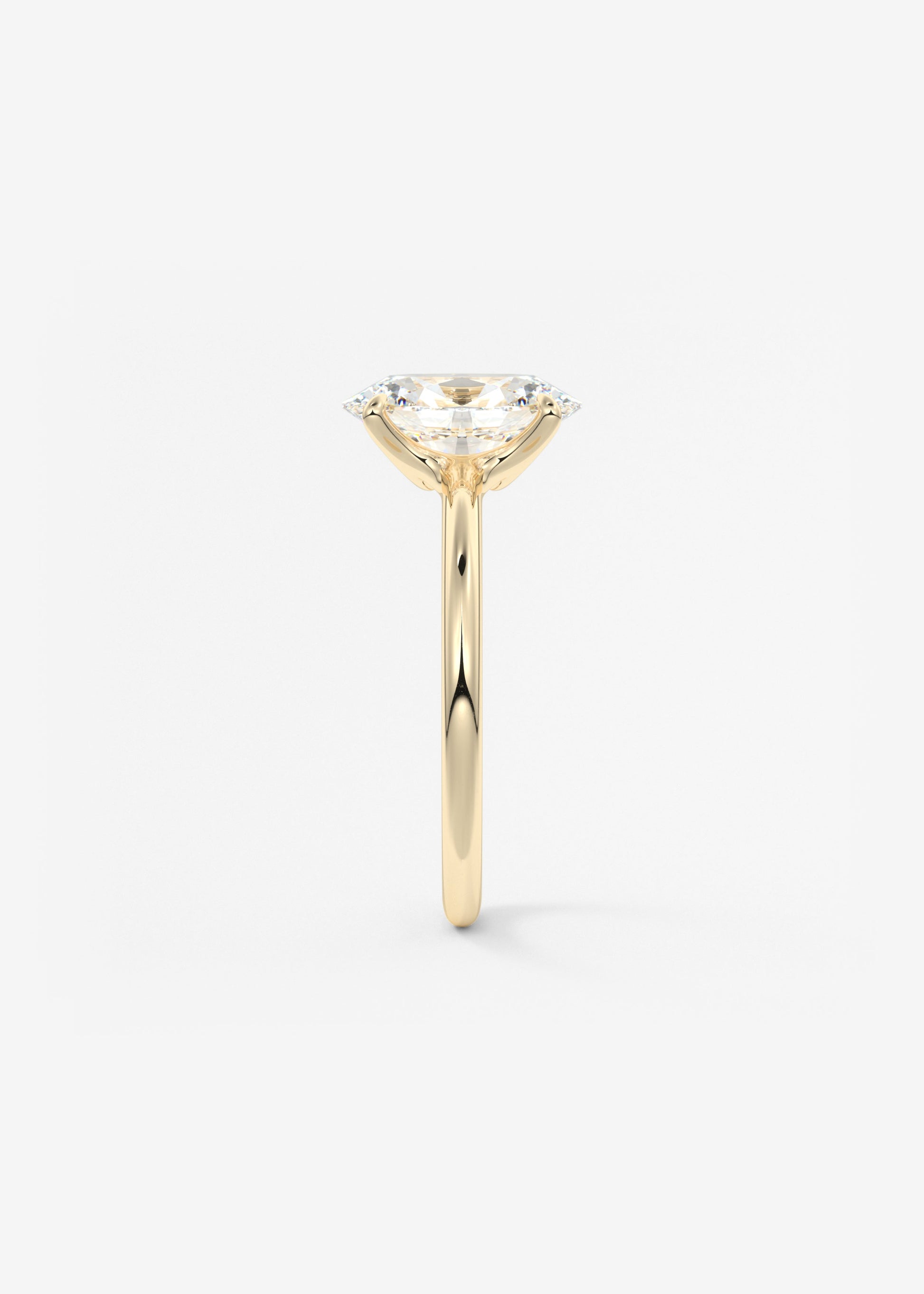 Oval Solitaire With Raised Basket Gallery Lab Grown Diamond Engagement Ring