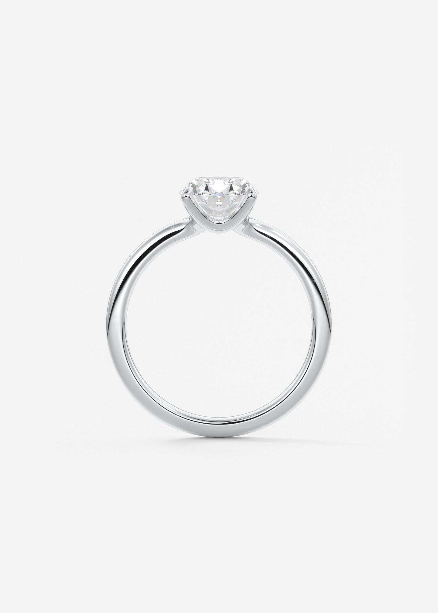 Oval Solitaire With Raised Basket Gallery Lab Grown Diamond Engagement Ring