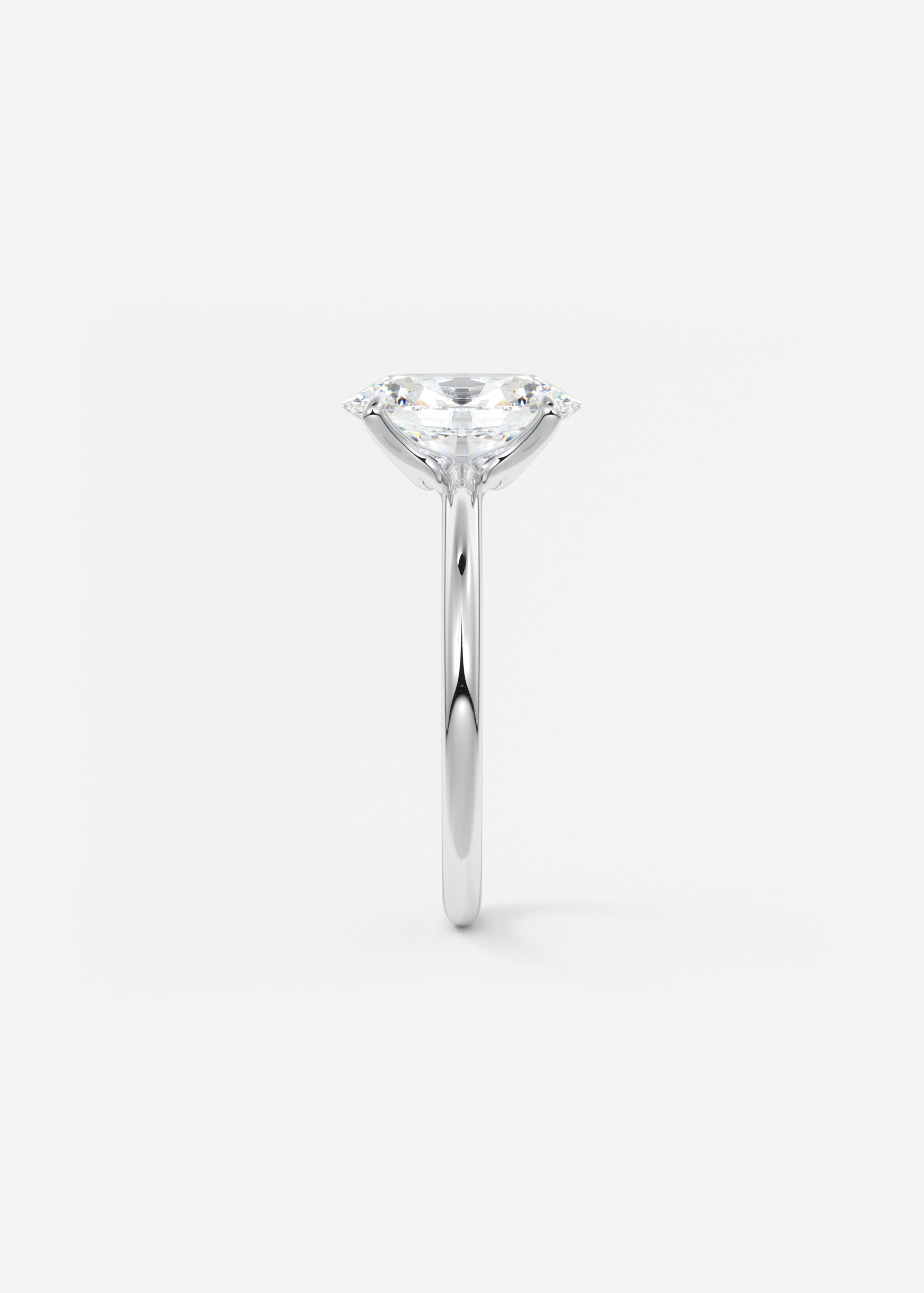Oval Solitaire With Raised Basket Gallery Lab Grown Diamond Engagement Ring