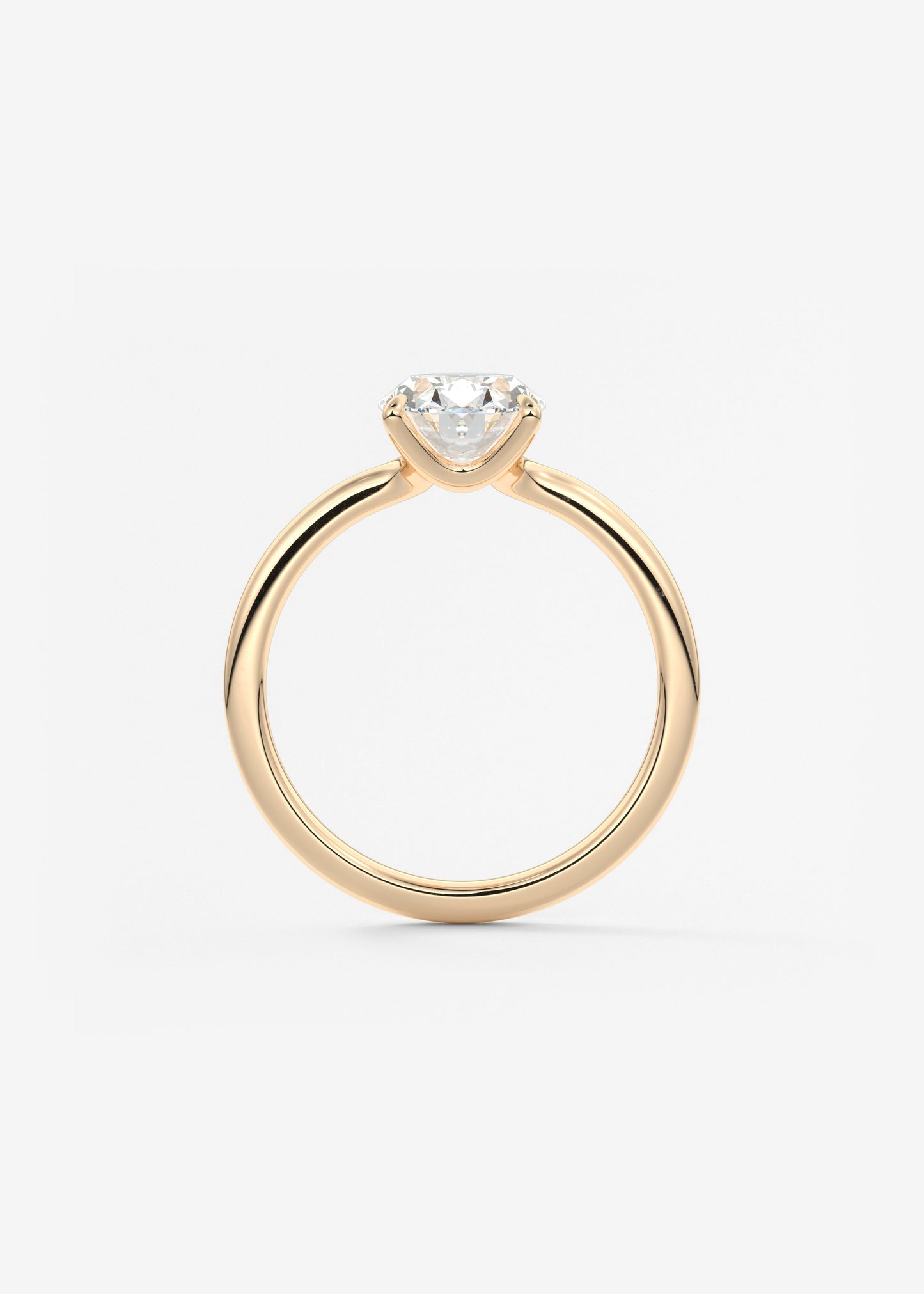 Oval Solitaire With Raised Basket Gallery Lab Grown Diamond Engagement Ring