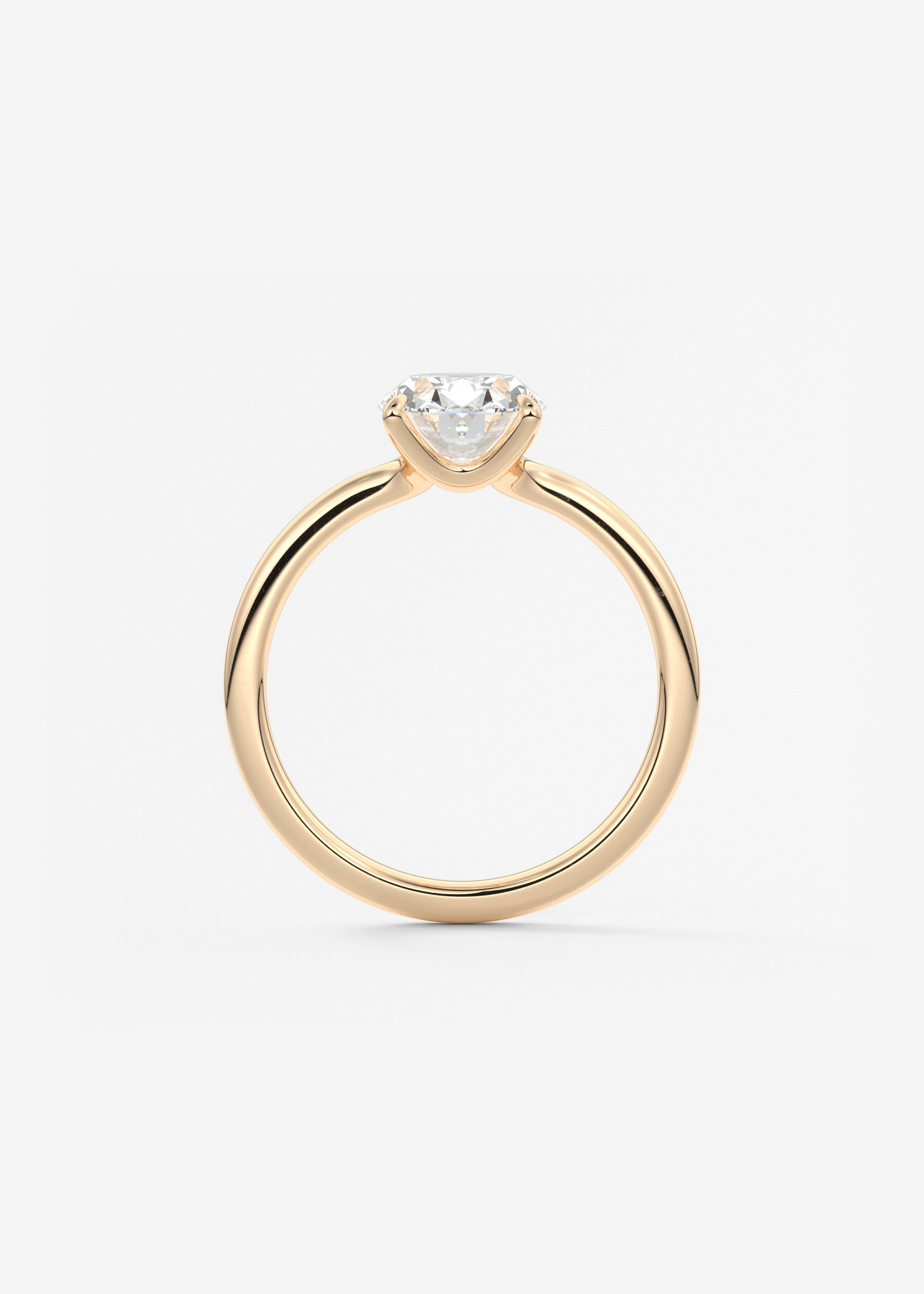 Oval Solitaire With Raised Basket Gallery Lab Grown Diamond Engagement Ring