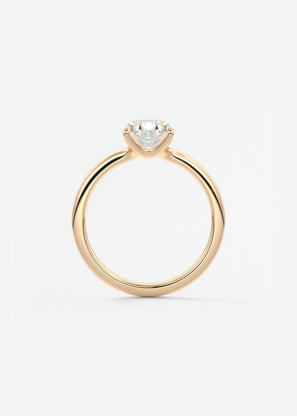 Oval Solitaire With Raised Basket Gallery Lab Grown Diamond Engagement Ring